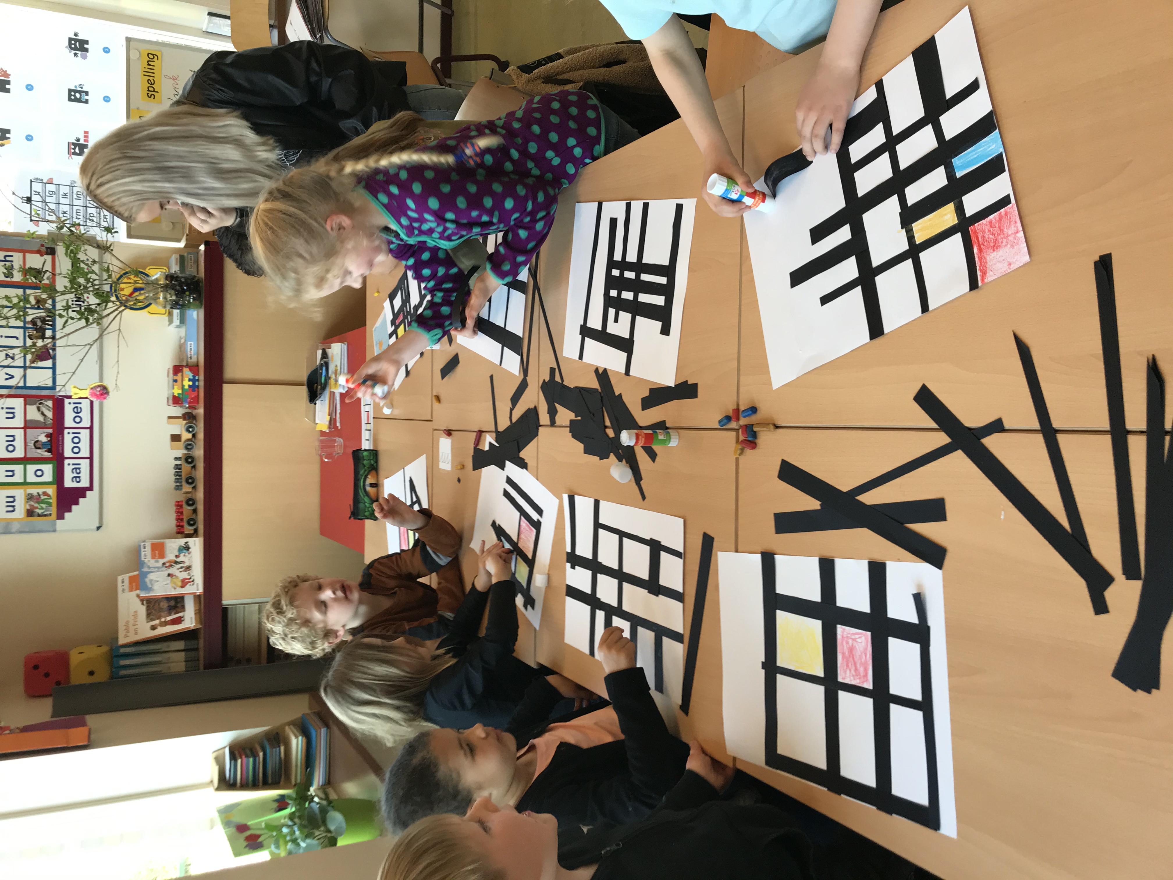 Kunst, lijn3, staal, rekenen, afscheid Céline, tijd